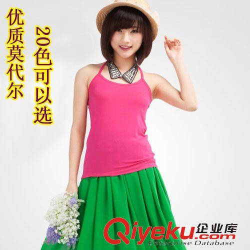 2015新款莫代爾背心 廠家批發新款莫代爾款式休閑外穿女士小吊帶背心 小背心 新款背心
