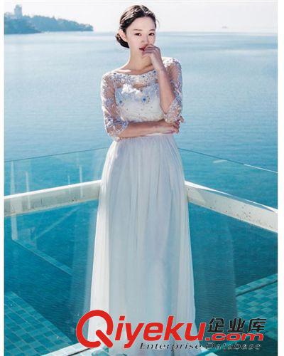新款連衣裙 2015夏季新款女裝韓版修身歐根紗顯瘦大碼背心連衣裙女 女裝批發(fā)