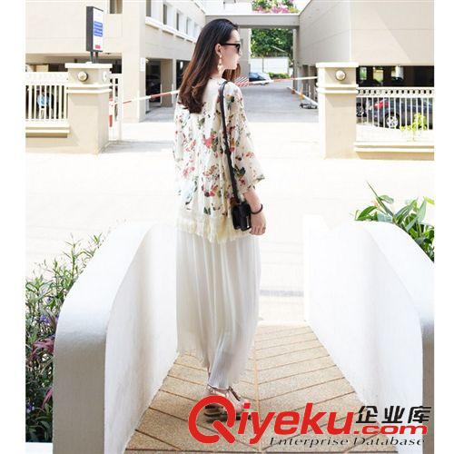 六月新款 2015 夏季韓版清爽森系花蝴蝶編織流蘇 防曬衣 女 8792