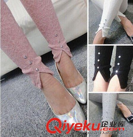 三月新款 8017 春季2015新款 浮雕暗紋高彈力打底褲小腳褲鉛筆褲女原始圖片3