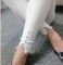 三月新款 8040#春季新款 3粒扣設計浮雕暗紋高彈力打底褲 小腳褲 鉛筆褲女