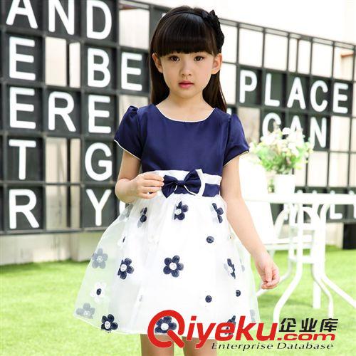 女童裝 2015新款童裙韓版女童夏裝裙子中大童兒童燕尾背心裙童裝一件代發(fā)