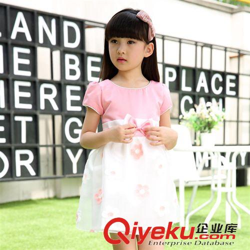 女童裝 2015新款甜美童裙女童夏熱銷裙子中大兒童花朵連衣裙童裝一件代發(fā)原始圖片3