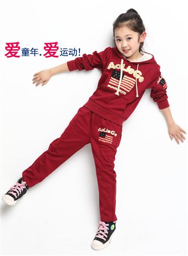 春裝 6童裝7男童春裝2015新款8兒衛(wèi)衣運動套裝10-12歲牛仔藍套裝大童潮