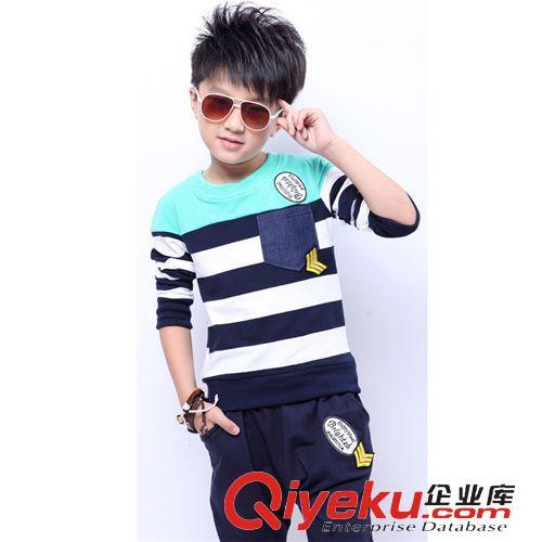 春裝 男童套裝一件代發(fā) 2015秋季新款兒童運(yùn)動套裝 中大童寶寶套裝原始圖片2
