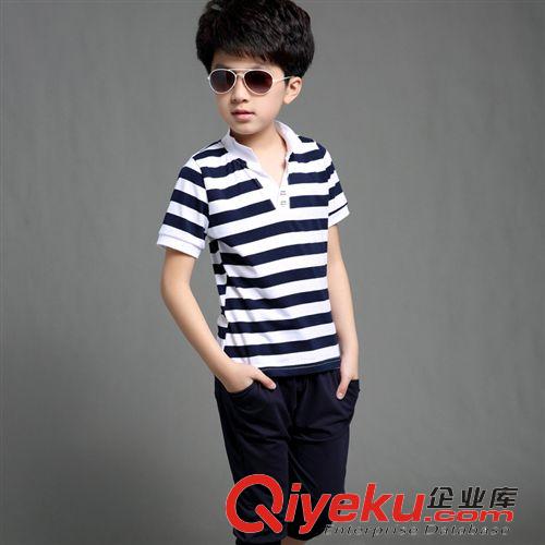夏裝 夏款童裝新款韓版兒童套裝批發(fā)CKJ中大童男童運動套裝一件代發(fā)
