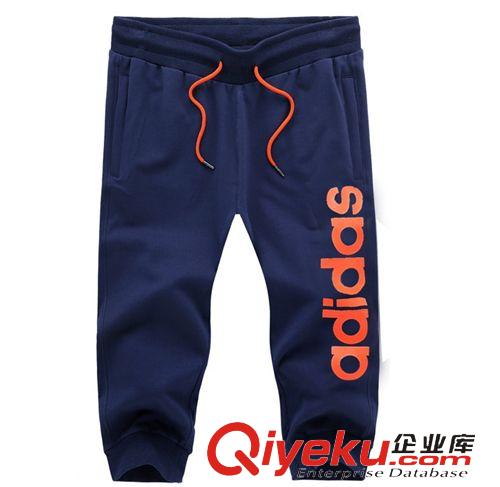 夏季爆款 品牌運動褲七分褲潮男中褲衛(wèi)褲純棉夏季彭于晏款休閑短褲批發(fā)團購原始圖片2