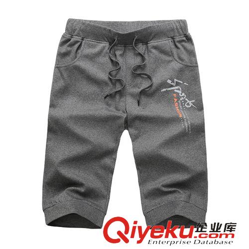 短褲 品牌麻棉男五分褲 男士麻棉褲 秋季修身男式棉麻褲 5分褲男裝中褲原始圖片3