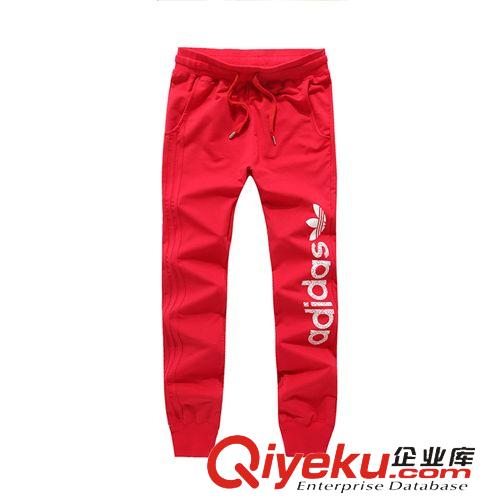 休閑褲 品牌運動褲男女情侶春夏季純棉系帶收口小腳跑步衛褲修身休閑長褲原始圖片3