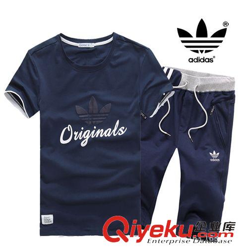 夏裝套裝 品牌夏裝男士短袖T恤套裝夏天 韓版t血青少年潮流休閑運動服套裝原始圖片2
