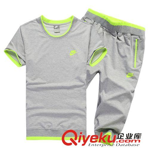 夏裝套裝 廠家直供2015夏季新款品牌圓領(lǐng)運(yùn)動(dòng)服男短袖純棉T恤戶外運(yùn)動(dòng)套裝