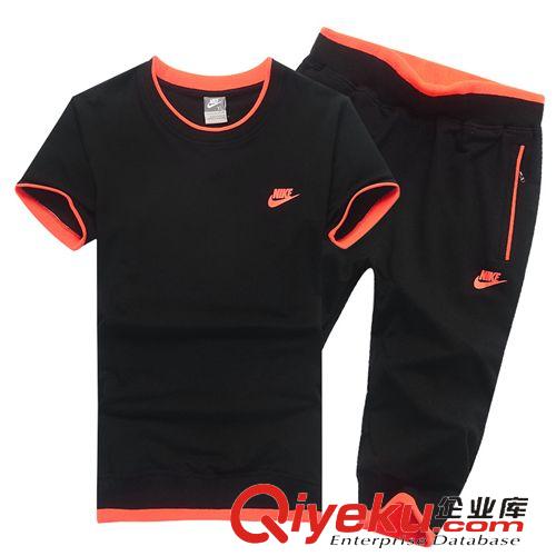 夏裝套裝 2015夏裝男全棉運(yùn)動(dòng)服短袖T恤男跑步健身七分褲休閑套裝團(tuán)購(gòu)批發(fā)原始圖片2