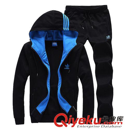 春秋運(yùn)動(dòng)套裝 2015春裝男士運(yùn)動(dòng)服套裝 男休閑套裝大碼純棉開衫衛(wèi)衣外套批發(fā)