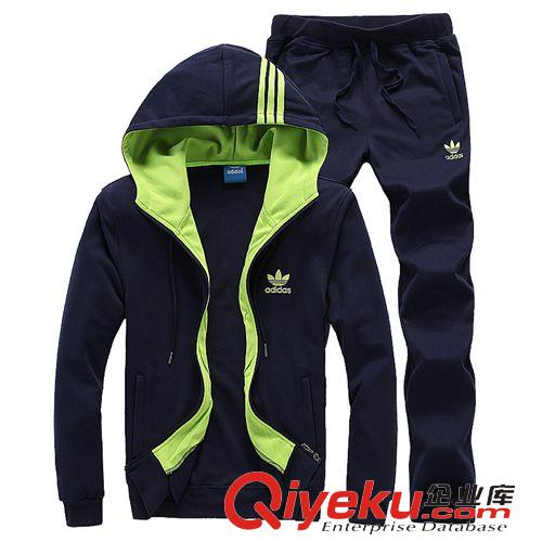 春秋運(yùn)動(dòng)套裝 2015春裝男士運(yùn)動(dòng)服套裝 男休閑套裝大碼純棉開衫衛(wèi)衣外套批發(fā)