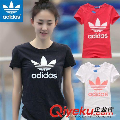 運(yùn)動T恤 品牌2015夏裝新款女式T恤女生圓領(lǐng)短袖純棉透氣修身運(yùn)動t恤衫批發(fā)