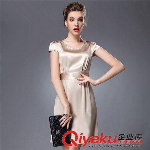 大碼女裝 2015夏裝新款大碼女裝 時(shí)尚優(yōu)雅印花長款網(wǎng)紗大擺連衣裙 女