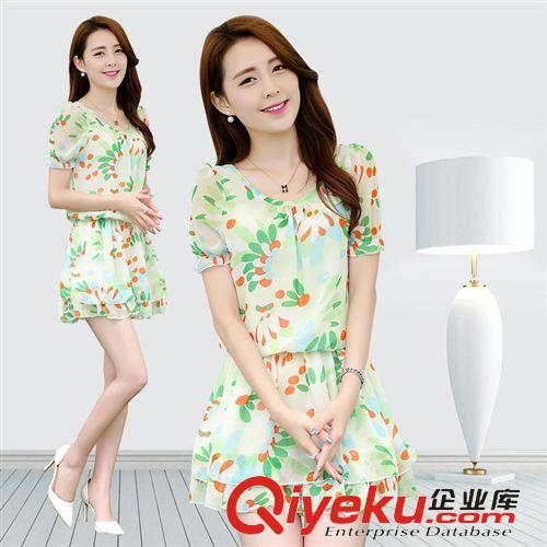4月新款 2015夏季新款韓版女裝寬松大碼中長(zhǎng)款短袖蕾絲花邊雪紡衫