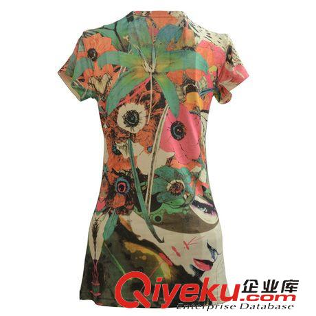 打底衫 2015印花鑲鉆民族風配長裙的上衣潮流時尚百搭T恤原始圖片2
