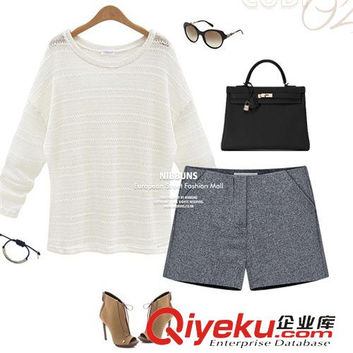 女褲/裙 2015春裝新款女裝修身顯瘦熱褲春春女短褲中腰靴褲原始圖片2