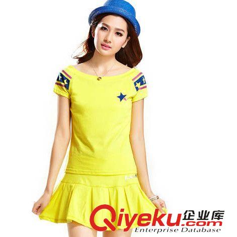 衛衣/運動裝 2015夏裝新款休閑套裝女裝夏季時尚短裙運動服女款網球運動套裝原始圖片2