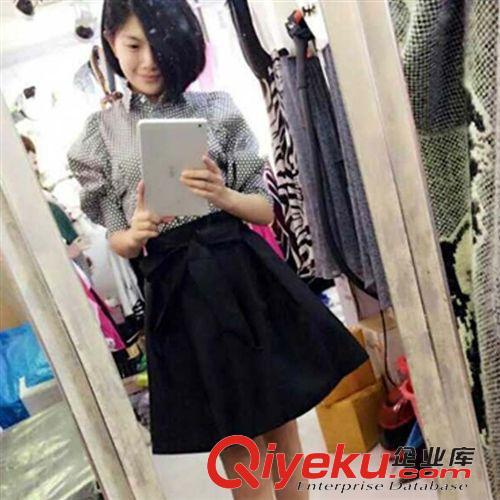 掌柜推薦 韓國東大門代購2015新款女裝春秋波點時尚兩件套連衣裙套裝好質量