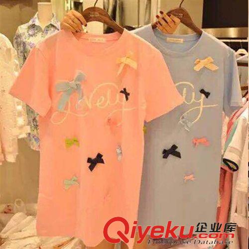 韓國代購二期 韓國代購東大門2015夏季女上衣套頭衛(wèi)衣可愛粉色貓咪短袖T恤