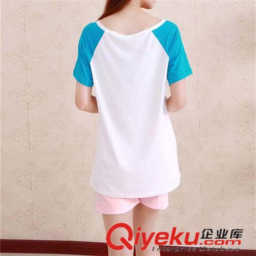 孕婦裝 孕婦套裝夏裝新款大碼2015孕婦裝寬松短袖時尚大碼休閑運動兩件套原始圖片3