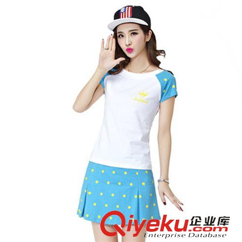 套裝區 好質量2015夏季新款時尚 短袖半身裙 韓版修身運動套裝女網球服原始圖片3