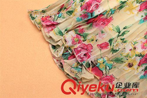 親子裝 A151親子裝   桃紅 百褶裙 拼接雪紡 母女裝A原始圖片2