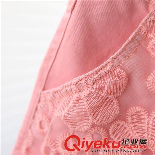 打底褲，半身裙 2014春裝新款韓版甜美淑女蕾絲刺繡拼接休閑短褲熱褲 送腰帶A055原始圖片3