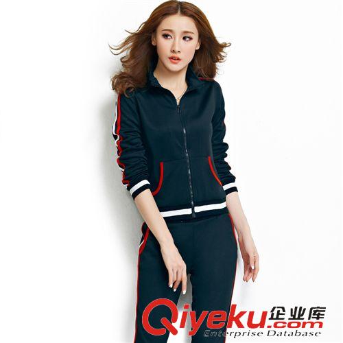  時尚  休閑套裝 休閑運動服套裝女款春秋衛衣大碼淑女裝修身顯瘦潮5002