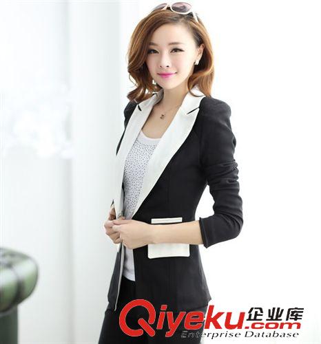春秋小外套。小西服 模特實拍2014韓版秋裝新款西裝女外套長袖小西服（大量現(xiàn)貨）原始圖片2