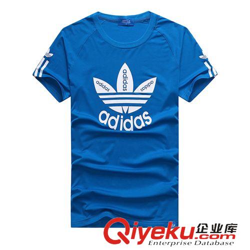 情侶T恤 新款男女情侶純棉休閑圓領(lǐng)短袖印花T恤 糖果色透氣清涼汗衫原始圖片3