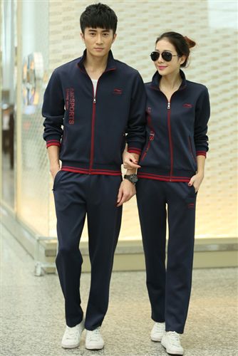 {dy}波 春秋新款時尚休閑運動套裝情侶戶外運動套裝男士休閑裝女裝大碼原始圖片3