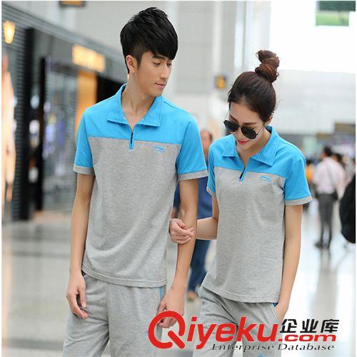所有產(chǎn)品 運(yùn)動(dòng)服套裝新男士運(yùn)動(dòng)套裝夏季短袖長褲男女情侶套裝原始圖片3