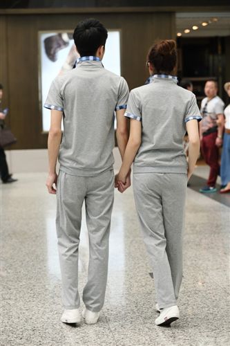 李寧 夏款套裝  新款夏季情侶短袖套裝時尚POLO領運動休閑套裝男女式休閑短袖套服原始圖片2
