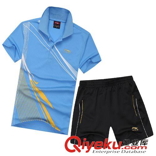 李寧 夏款套裝  2014夏季新款 運動休閑裝 情侶套裝 實體團購批發套裝 一件代發原始圖片2