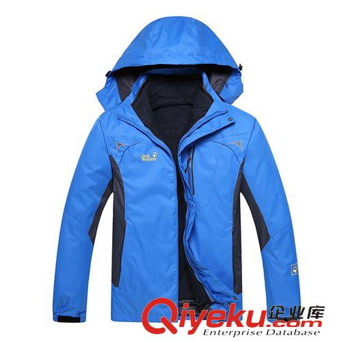 沖鋒衣兩件套 男士戶外沖鋒衣兩件套三合一秋冬 抓絨內膽登山滑雪服 QD83367原始圖片2