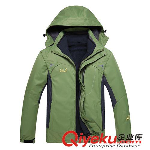 沖鋒衣兩件套 男士戶外沖鋒衣兩件套三合一秋冬 抓絨內膽登山滑雪服 QD83367原始圖片3