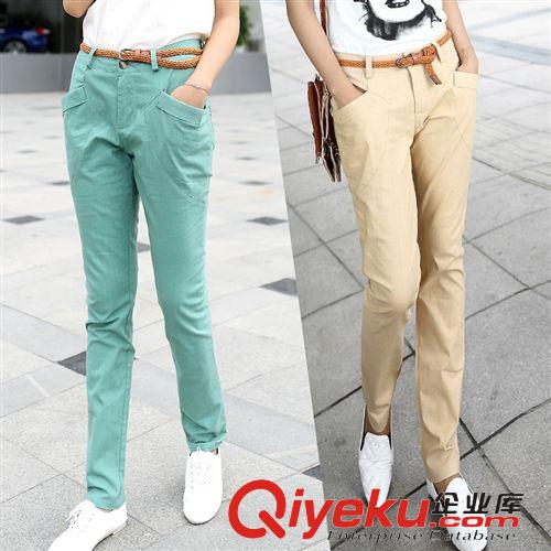 2015新品上架New！ 春裝新款 哈倫褲亞麻女褲韓版顯瘦棉麻女裝休閑小腳長褲