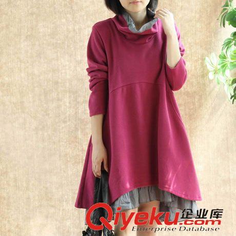 辣媽孕婦裝 孕婦褲 孕婦裝 秋冬季孕婦長袖連衣裙 寬松拼接長裙
