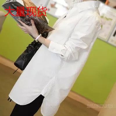 襯衫系列 2015新款女士白襯衫韓版休閑寬松大碼襯衣女棉麻長袖上衣外套