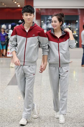 運(yùn)動套裝 2015春季經(jīng)典情侶運(yùn)動套裝 品牌團(tuán)購男女針織休閑運(yùn)動服一件代發(fā)原始圖片3