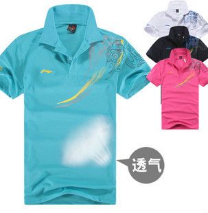 t恤衫 2015新款運動短袖t恤衫 男女翻領夏季t恤休閑運動情侶t恤一件代發