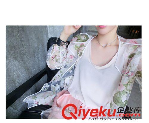 店長推薦 夏季防曬衣長袖防紫外線女開衫中長款防曬服透明薄款外套女裝原始圖片3