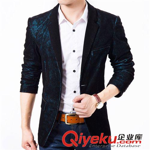 男式休閑西裝 2015春秋新款男士小西裝 暗紋男式休閑西裝 高檔休閑西服外套直銷(xiāo)原始圖片2