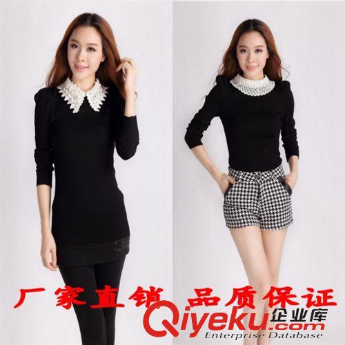 2015春夏季新品 實拍秋裝新款玫瑰時尚女裝高領網紗蕾絲上衣大碼長袖ts打底衫女