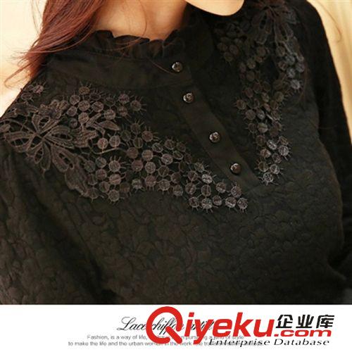 2015春夏季新品 韓國東大門2015春夏新款 韓版圓領(lǐng)泡泡袖女上衣 修身收腰網(wǎng)紗t恤