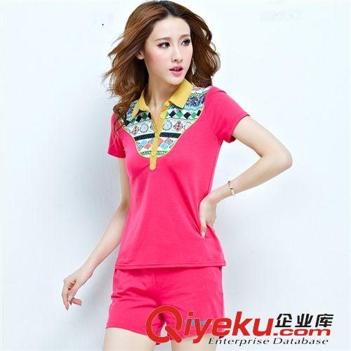 短袖短褲套裝 3385#實(shí)拍新款夏裝 韓國翻領(lǐng)運(yùn)動(dòng)休閑套裝 氣質(zhì)小香風(fēng)女套裝原始圖片3