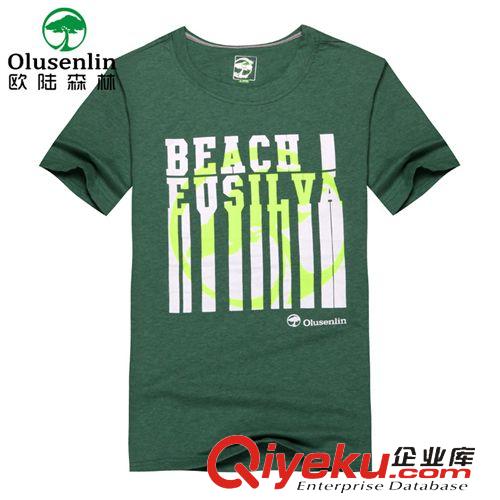 休閑運(yùn)動(dòng)POLO aoque/歐陸森林夏季新款時(shí)尚跑步運(yùn)動(dòng)T恤休閑男士印花短袖T恤多色原始圖片3